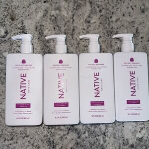 Lot of 4 Native Hair Care 2024‎ Holiday Gumdrop Moisturizing Shampoo 16.5 oz